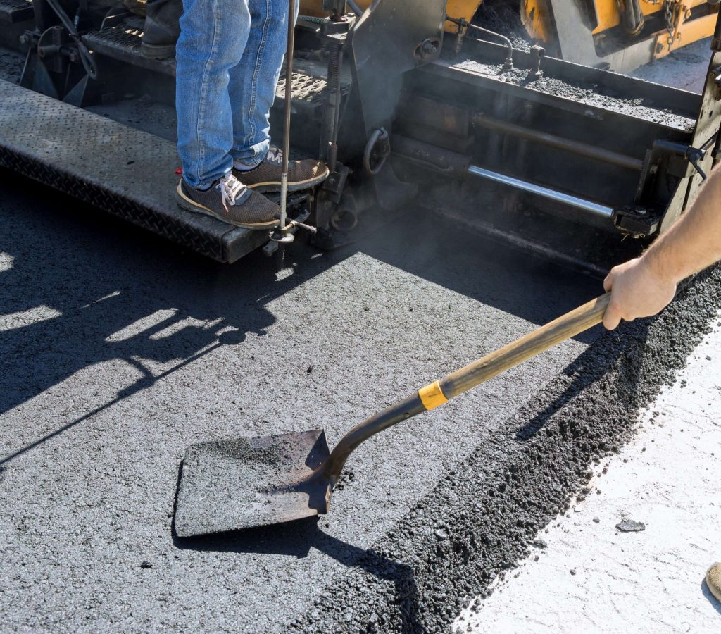 asphalt-paver-machine-and-steam-road